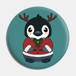 Santa penguin Pin