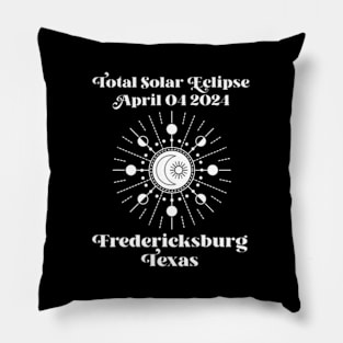 Total Solar Eclipse 2024 Fredericksburg Texas Totality Pillow