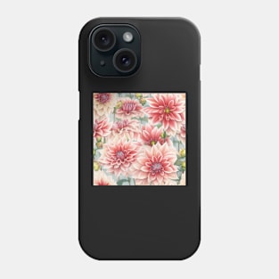 Vintage Pink Dahlias Phone Case