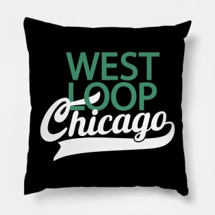 West Loop Chicago - Minimal Logo Design - Chicago Neighborhood Series Design - Chicago Neighborhood Series Pillow