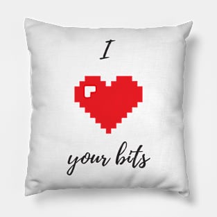 I love your bits - Funny Programming Jokes - Light Color Pillow