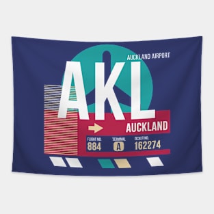 Auckland, New Zealand (AKL) Airport Code Baggage Tag Tapestry