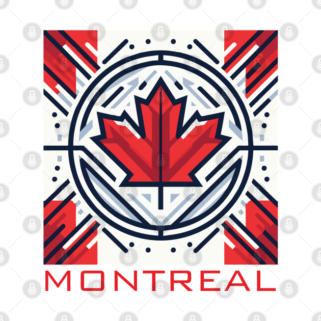 Montreal Quebec Canada Flag by Heartsake