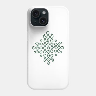 Dot Kolam, Green transparent Kolam, Muggu, rangoli Phone Case