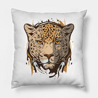 Graffiti Paint Leopard Creative Pillow