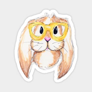 Bunny with Glasses Magnet