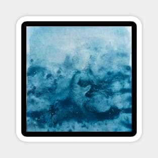 Blue watercolor gradient  design Magnet