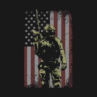 U.S. Flag Veteran Day For Military, Soldier, Navy T-Shirt