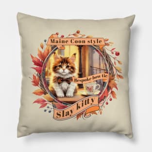 Cat Couture Bespoke Vicuña Slay Kitty Style 09M Pillow