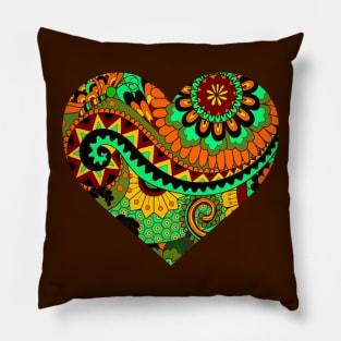 Organic Floral Heart Pillow