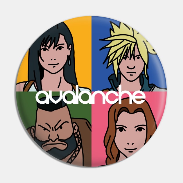 Avalanche (FF7 Line-up) Pin by Cleobule