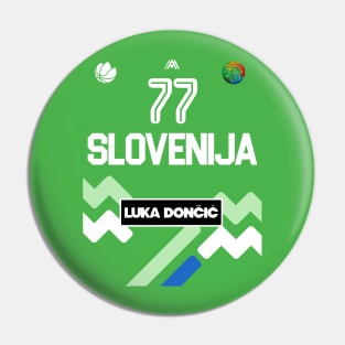 Luka Doncic Slovenia Jersey Fan Design Pin