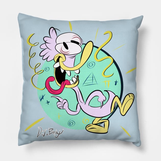 Crazy Mother-Ducker! Pillow by D.J. Berry