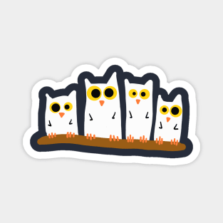 4 owls Magnet