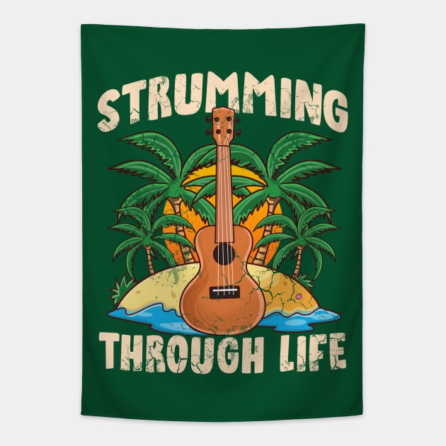 Ukulele Strumming Through Life Tapestry by E