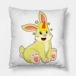 Rabbit as Unicorn Pillow