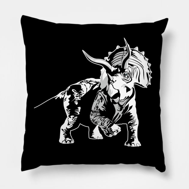 triceratops Pillow by ElectricPeacock