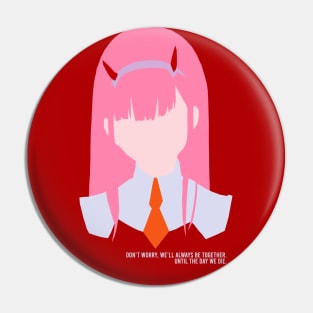 Zero Two Minimalistic Illustration Pin