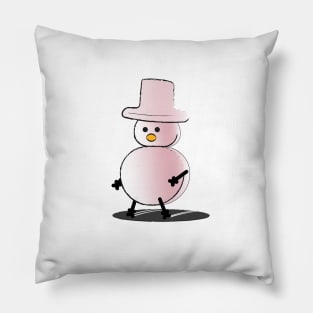 Snowman Skating Pillow