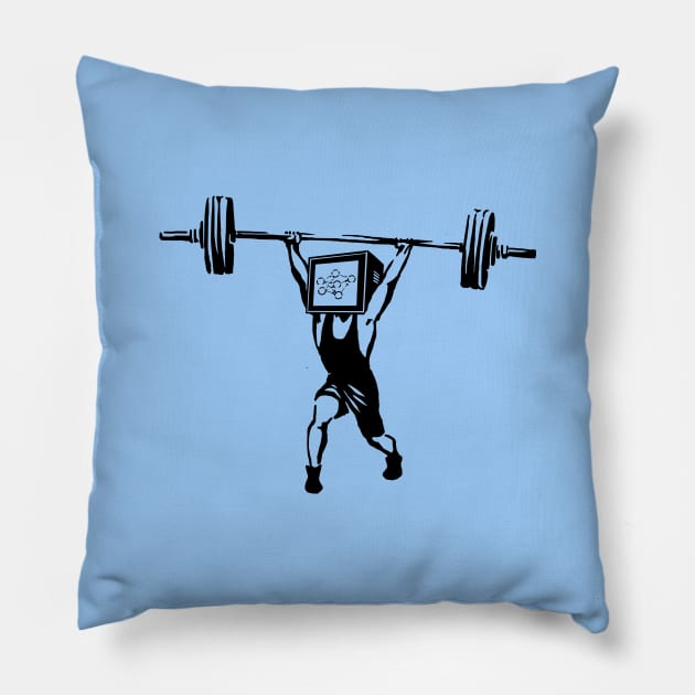 Vintage Neural Network Trainer Pillow by rojakdesigns