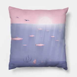 Sea landscape underwater Pillow