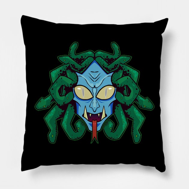 MEDUSA (alpha) Pillow by AndroidCodex