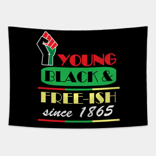 Young black and freeish juneteenth Tapestry