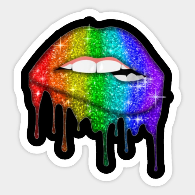 Rainbow Lipstick Gay Pride Lgbt Rainbow Lipstick Sticker Teepublic