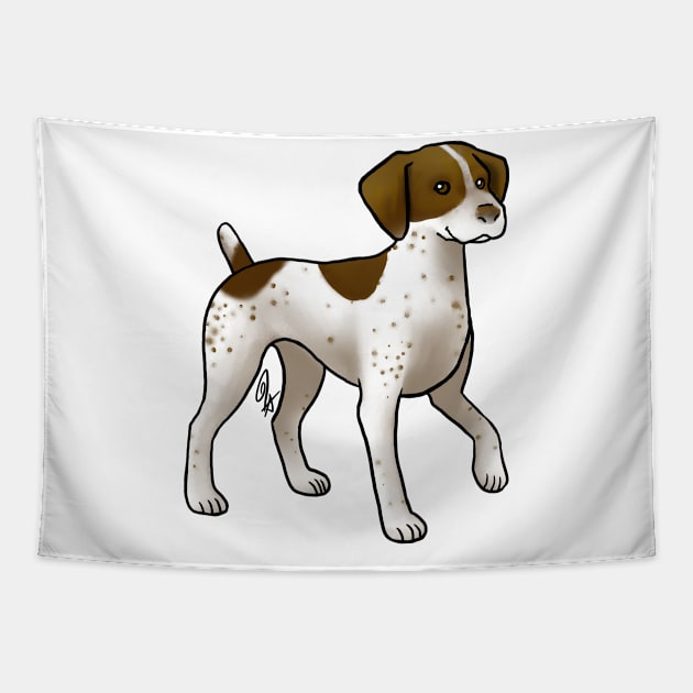 Dog - German Shorthaired Pointer - Liver White Patched Tapestry by Jen's Dogs Custom Gifts and Designs