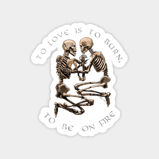 Skeleton Pompeii Lovers Couple Valentines Day Magnet by TheGhoulishGarb