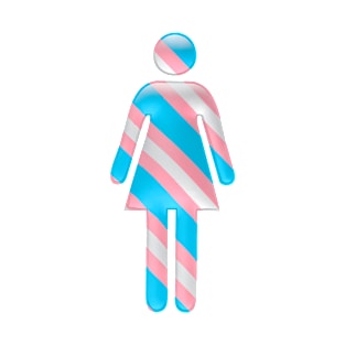 Female icon in Transgender flag colors for LGBTQ+ diversity T-Shirt