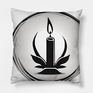 Serene Candlelight Emblem No. 614 Pillow