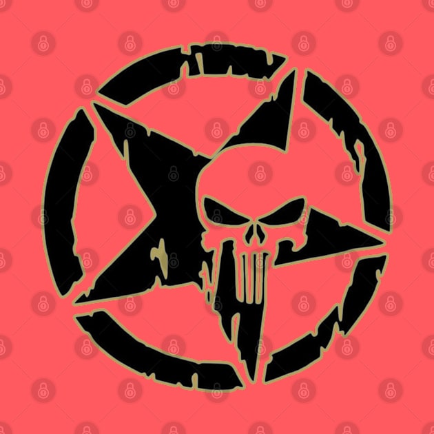 Tactical Skull Star by  The best hard hat stickers 