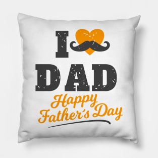 I Heart Dad Happy Father's Day Pillow