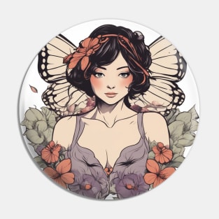 Butterfly Woman Pin