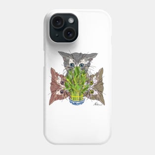 Lucky Kitten Bamboo Phone Case