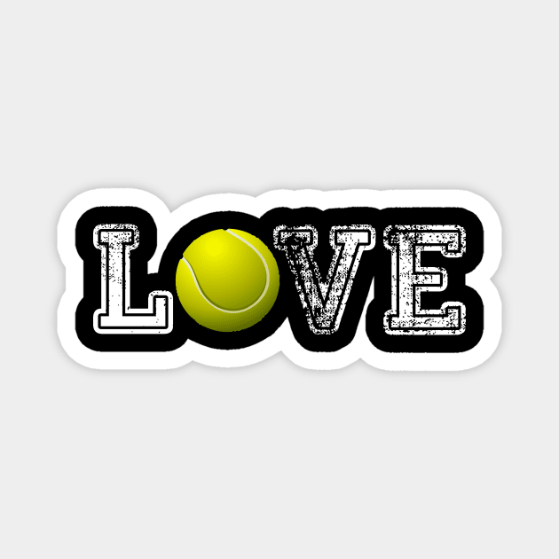 Tennis distressed ball t shirt cute dad mom love Magnet by schaefersialice