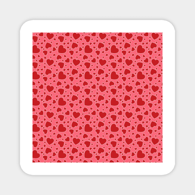 Valentine's Hearts Pattern Magnet by cottoncanvas