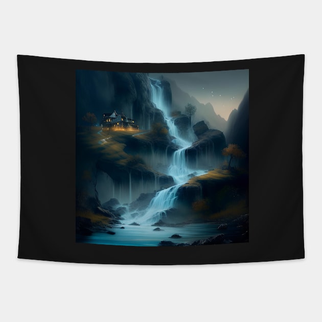 Waterfall Wonder Tapestry by D3monic