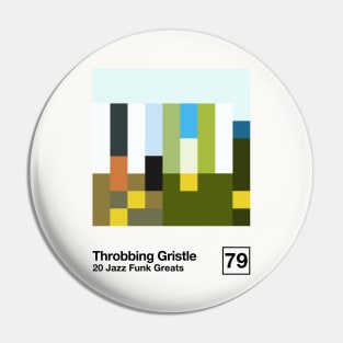 20 Jazz Funk Greats / Minimalist Graphic Artwork Design Pin