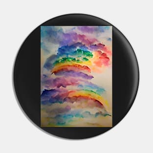 SIMPLE RAINBOW WATERCOLOUR Pin