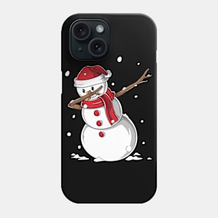 Dabbing Snowman Santa Hat - Funny Christmas Gift Phone Case