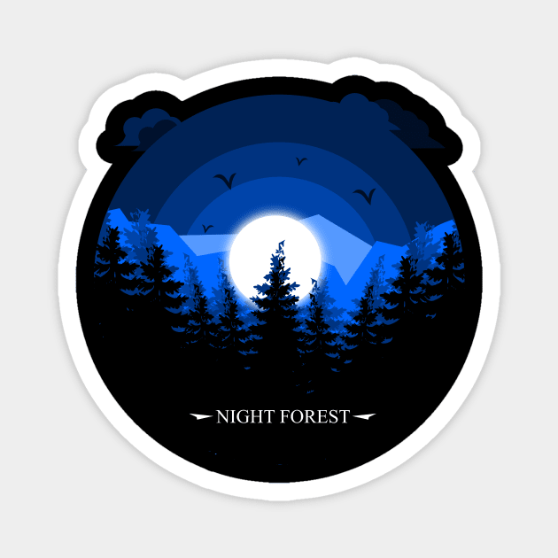 Night Forest Magnet by Explore_Rama