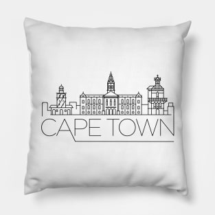 Cape Town Minimal Skyline Pillow