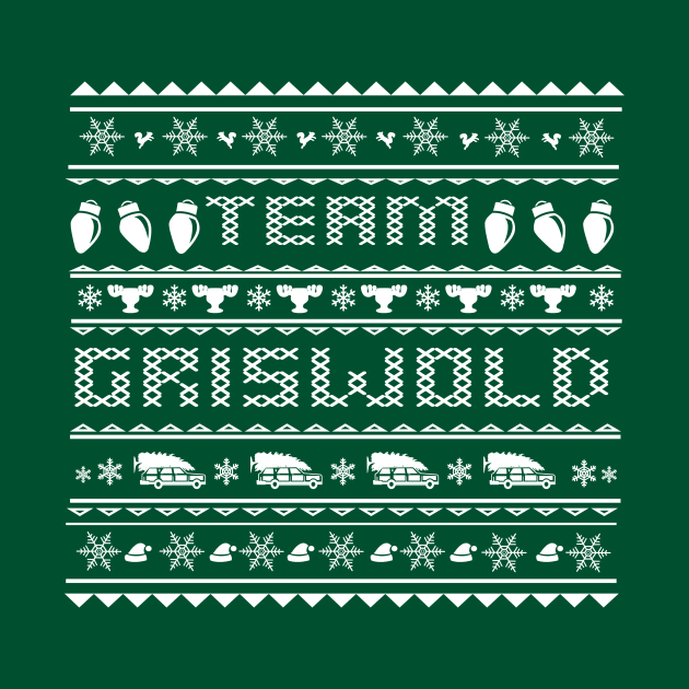 Team Griswold Christmas Sweater Design in White by LostOnTheTrailSupplyCo