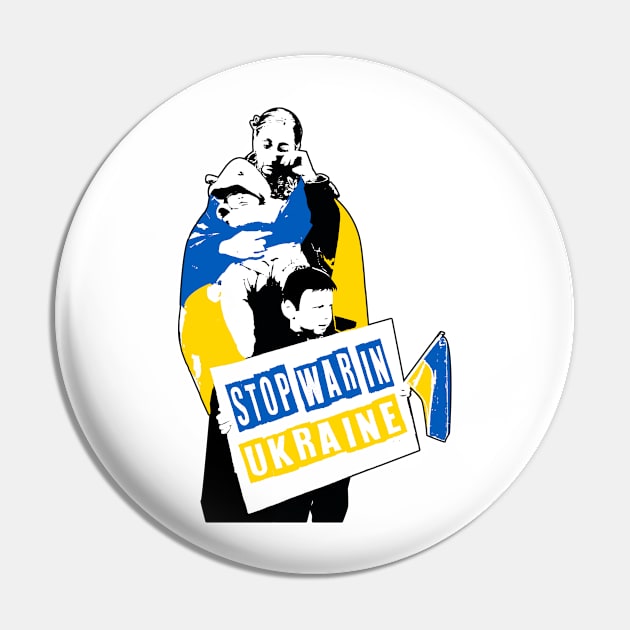 Stop war in Ukraine, save Ukraine, ukrainian Pin by Kingostore