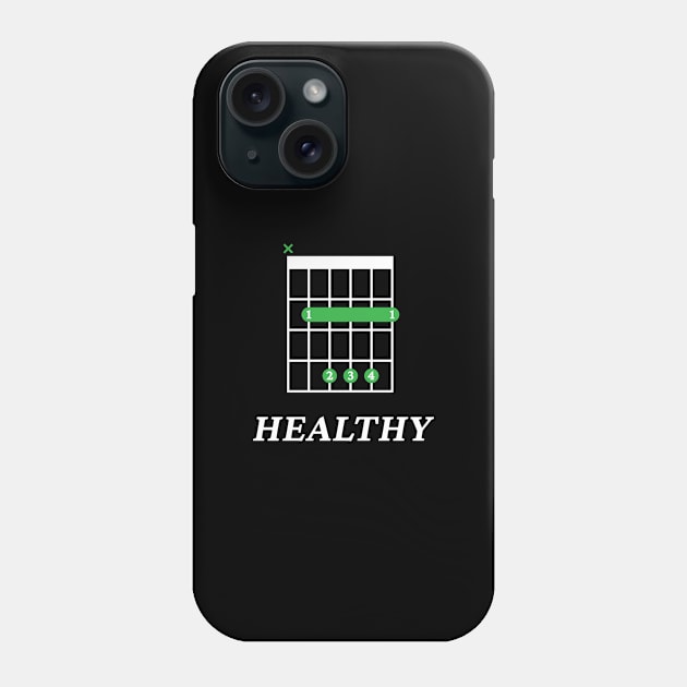 B Healthy B Guitar Chord Tab Dark Theme Phone Case by nightsworthy