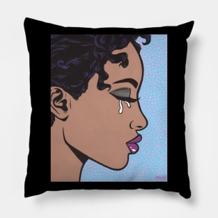 Black Sad Girl Pillow