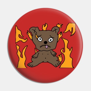 Flame Bear Pin