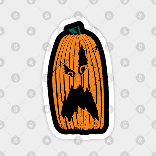 Horror Punk Pumpkin Magnet by Gimmickbydesign